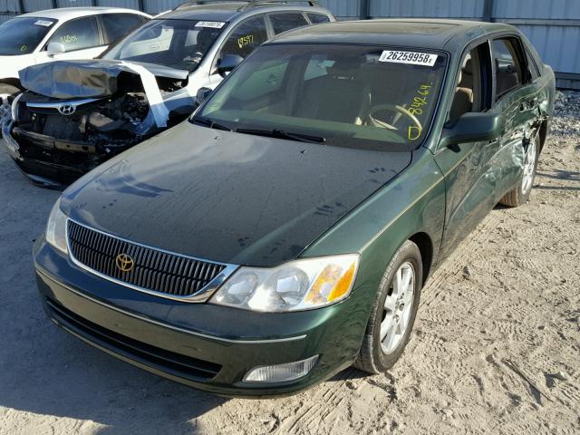 4T1BF28B5YU077827 - 2000 TOYOTA AVALON XL GREEN photo 2