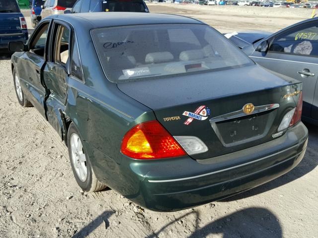 4T1BF28B5YU077827 - 2000 TOYOTA AVALON XL GREEN photo 3