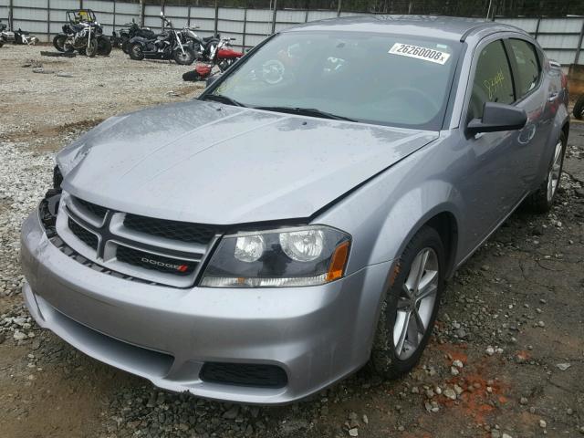 1C3CDZAB7EN177486 - 2014 DODGE AVENGER SE SILVER photo 2