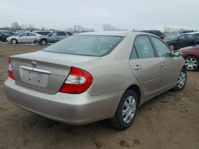 4T1BE32K43U711977 - 2003 TOYOTA CAMRY LE TAN photo 4