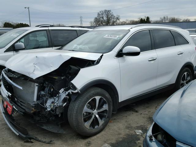 5XYPH4A54GG022578 - 2016 KIA SORENTO EX WHITE photo 2