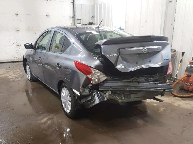 3N1CN7AP8GL894980 - 2016 NISSAN VERSA S GRAY photo 3