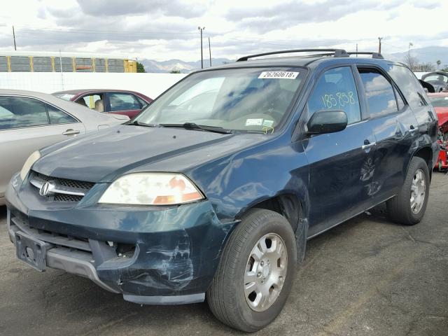 2HNYD18281H526385 - 2001 ACURA MDX GREEN photo 2