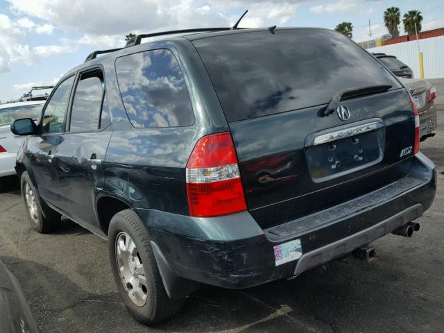 2HNYD18281H526385 - 2001 ACURA MDX GREEN photo 3