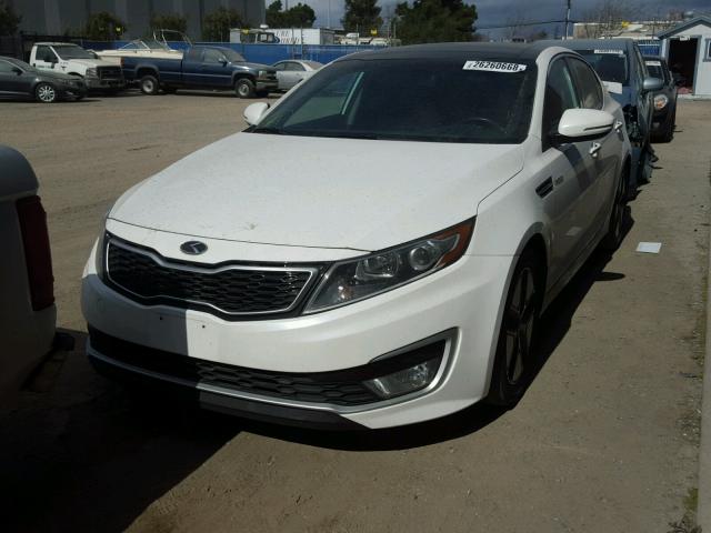 KNAGM4AD8D5054390 - 2013 KIA OPTIMA HYB WHITE photo 2