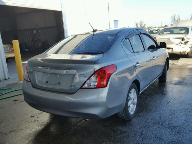 3N1CN7AP8CL826804 - 2012 NISSAN VERSA S SILVER photo 4