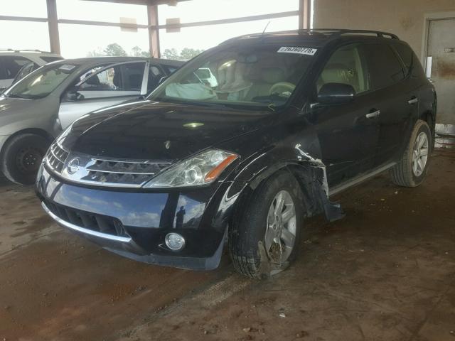 JN8AZ08T27W508667 - 2007 NISSAN MURANO SL BLACK photo 2