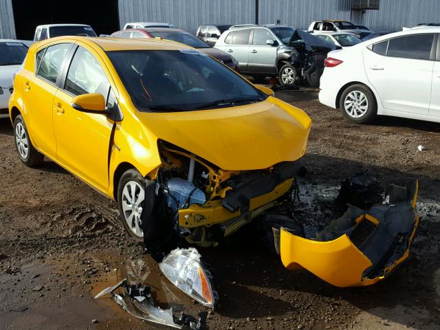 JTDKDTB30E1076552 - 2014 TOYOTA PRIUS C YELLOW photo 1