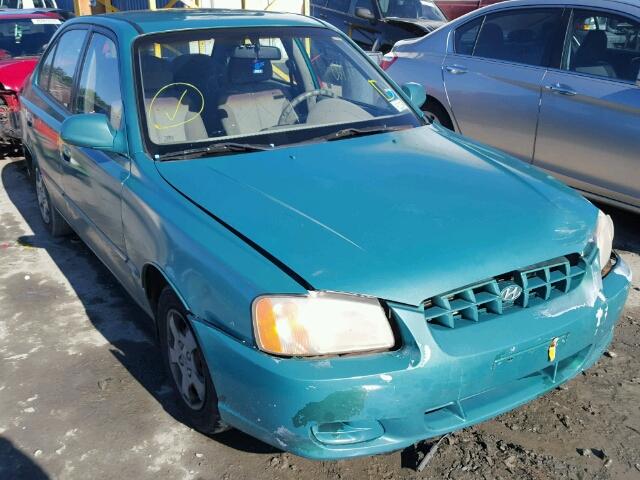 KMHCG45C51U186126 - 2001 HYUNDAI ACCENT GL GREEN photo 1