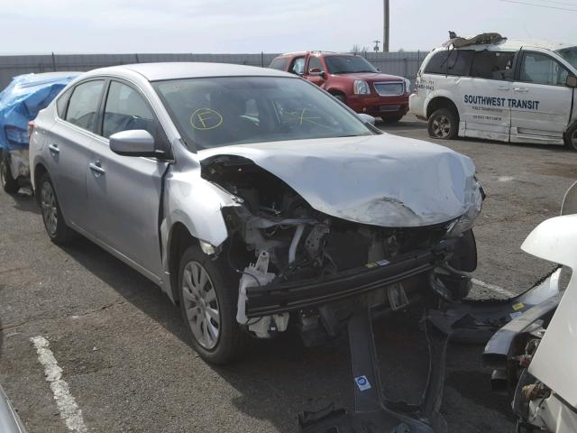 3N1AB7AP9FL659258 - 2015 NISSAN SENTRA S SILVER photo 1