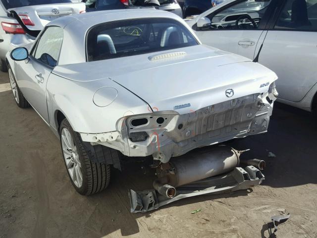 JM1NC26F480140133 - 2008 MAZDA MX-5 MIATA SILVER photo 3