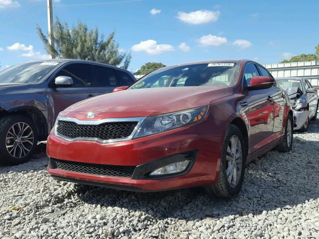 5XXGN4A71CG052758 - 2012 KIA OPTIMA EX BURGUNDY photo 2