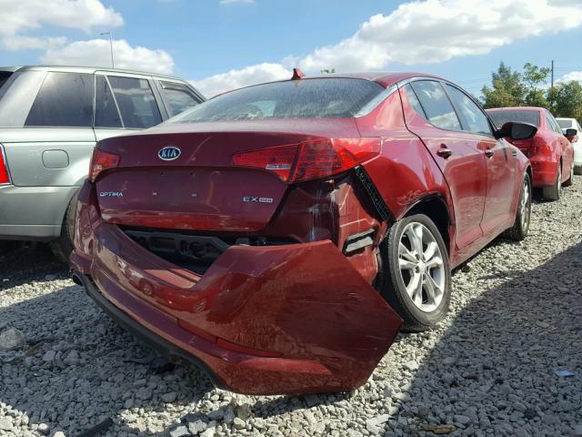 5XXGN4A71CG052758 - 2012 KIA OPTIMA EX BURGUNDY photo 4