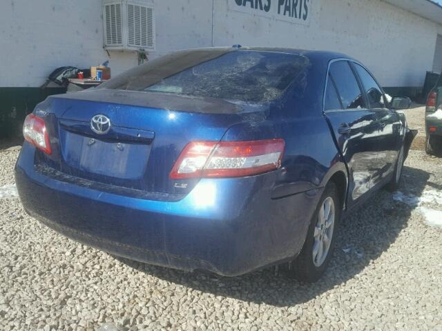 4T1BF3EK2BU583360 - 2011 TOYOTA CAMRY BASE BLUE photo 4