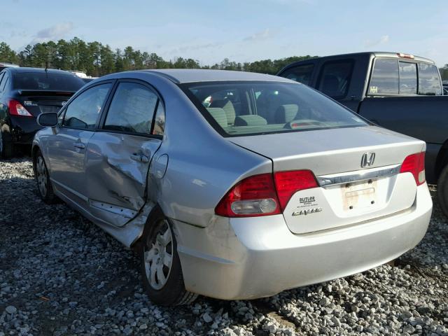 2HGFA16529H527919 - 2009 HONDA CIVIC LX SILVER photo 3