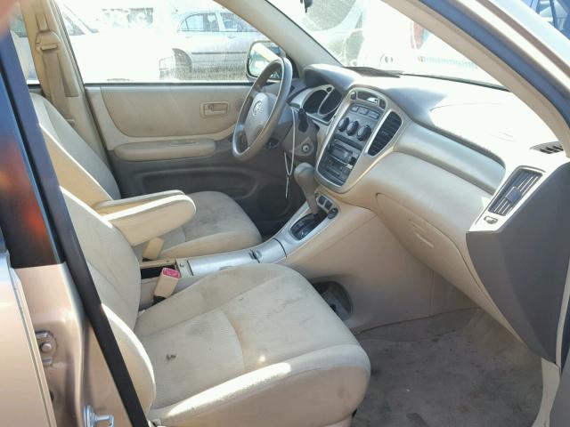 JTEHP21A770209033 - 2007 TOYOTA HIGHLANDER TAN photo 5