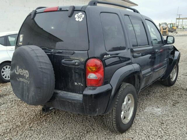 1J4GL58KX2W302382 - 2002 JEEP LIBERTY LI BLACK photo 4