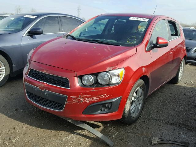 1G1JC6SG7E4232029 - 2014 CHEVROLET SONIC LT RED photo 2