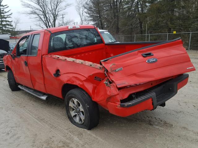 1FTEX1EM9DFA53236 - 2013 FORD F150 SUPER RED photo 3