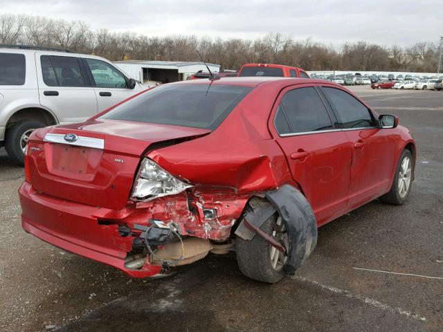 3FAHP0JA8CR175452 - 2012 FORD FUSION SEL RED photo 4