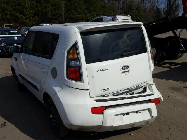 KNDJT2A24B7726851 - 2011 KIA SOUL + WHITE photo 3