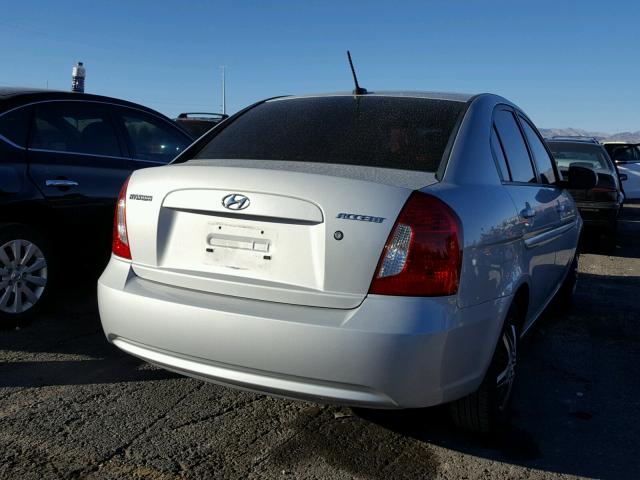 KMHCN4AC1AU501371 - 2010 HYUNDAI ACCENT GLS SILVER photo 4