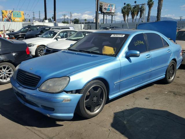 WDBNG75J92A300823 - 2002 MERCEDES-BENZ S 500 BLUE photo 2