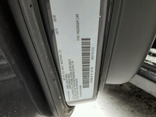 4S3BL676076203636 - 2007 SUBARU LEGACY GT BLACK photo 10