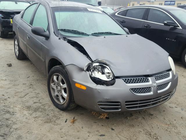 1B3ES56CX5D280302 - 2005 DODGE NEON SXT GRAY photo 1