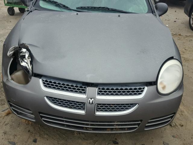 1B3ES56CX5D280302 - 2005 DODGE NEON SXT GRAY photo 7