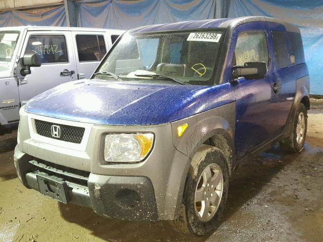 5J6YH28584L009535 - 2004 HONDA ELEMENT EX BLUE photo 2