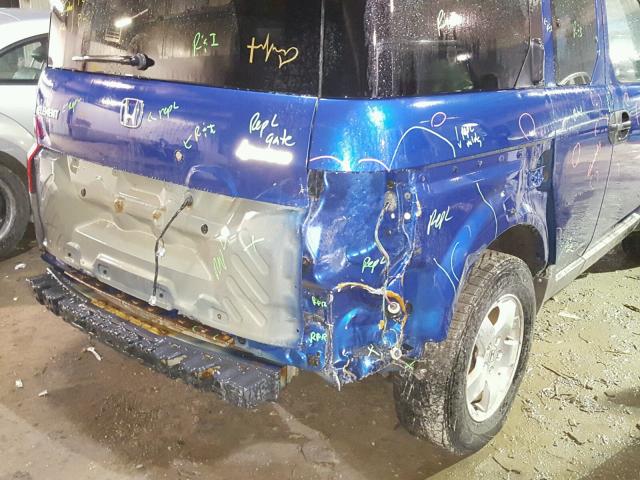 5J6YH28584L009535 - 2004 HONDA ELEMENT EX BLUE photo 9