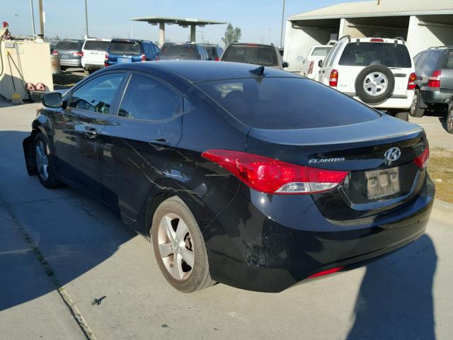 5NPDH4AE2CH071459 - 2012 HYUNDAI ELANTRA GL BLACK photo 3