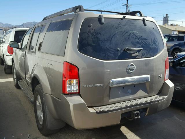 5N1AR18U37C646113 - 2007 NISSAN PATHFINDER GOLD photo 3