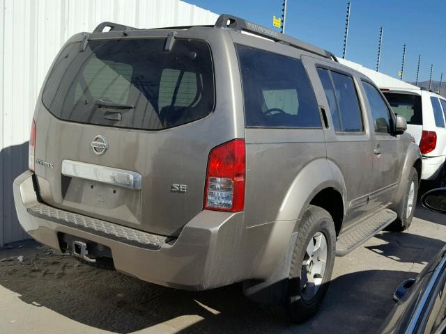 5N1AR18U37C646113 - 2007 NISSAN PATHFINDER GOLD photo 4