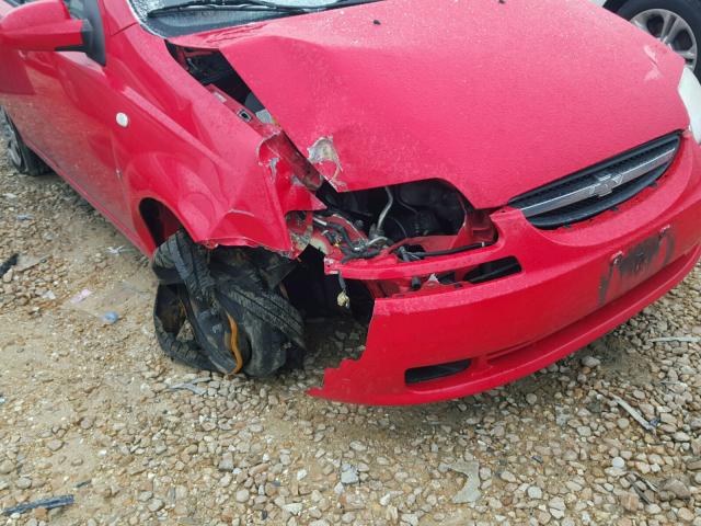 KL1TD66618B149864 - 2008 CHEVROLET AVEO BASE Kırmızı fotoğraf 9