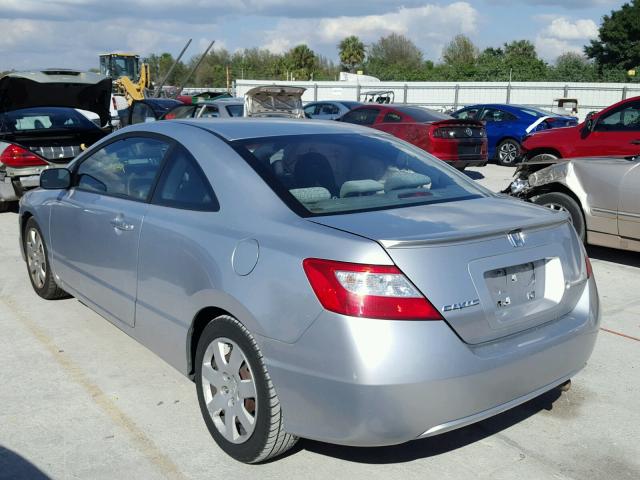 2HGFG12687H548994 - 2007 HONDA CIVIC LX SILVER photo 3