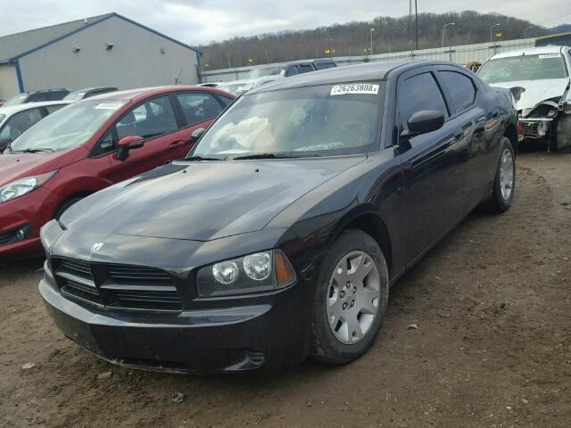 2B3KA43R67H867109 - 2007 DODGE CHARGER SE BLACK photo 2