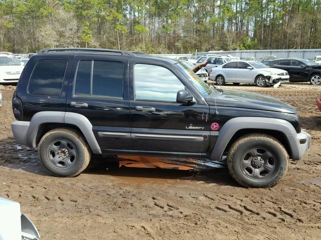 1J4GK48K64W128214 - 2004 JEEP LIBERTY SP BLACK photo 9