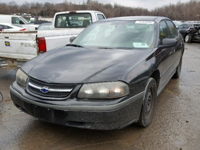 2G1WF52E059118621 - 2005 CHEVROLET IMPALA BLACK photo 2