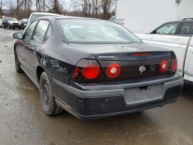 2G1WF52E059118621 - 2005 CHEVROLET IMPALA BLACK photo 3