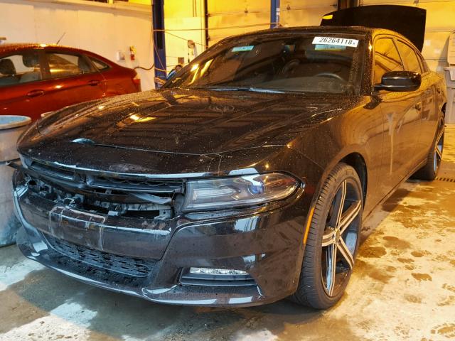 2C3CDXHG7GH149947 - 2016 DODGE CHARGER SX BLACK photo 2