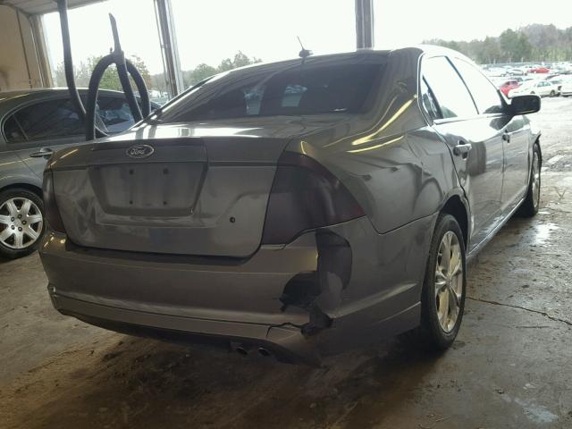 3FAHP0HA8CR421129 - 2012 FORD FUSION SE GRAY photo 4