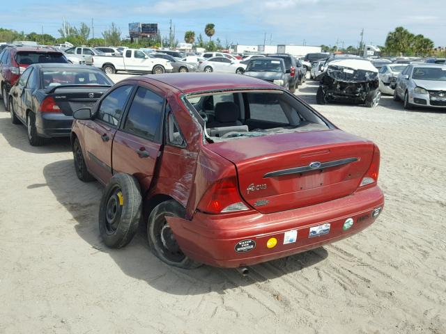 1FAFP33PX4W200392 - 2004 FORD FOCUS LX RED photo 3