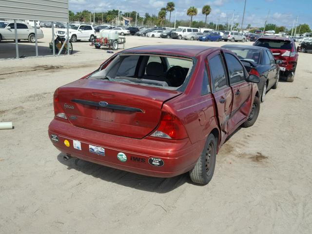 1FAFP33PX4W200392 - 2004 FORD FOCUS LX RED photo 4