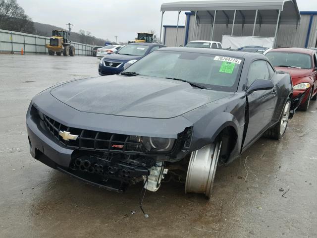 2G1FC1EV2A9150249 - 2010 CHEVROLET CAMARO LT GRAY photo 2