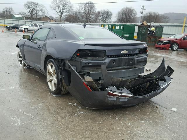 2G1FC1EV2A9150249 - 2010 CHEVROLET CAMARO LT GRAY photo 3