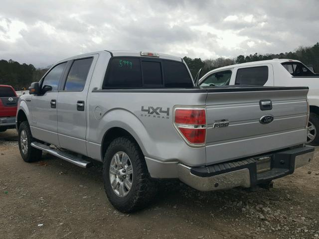 1FTFW1ET7CKD92274 - 2012 FORD F150 SUPER SILVER photo 3