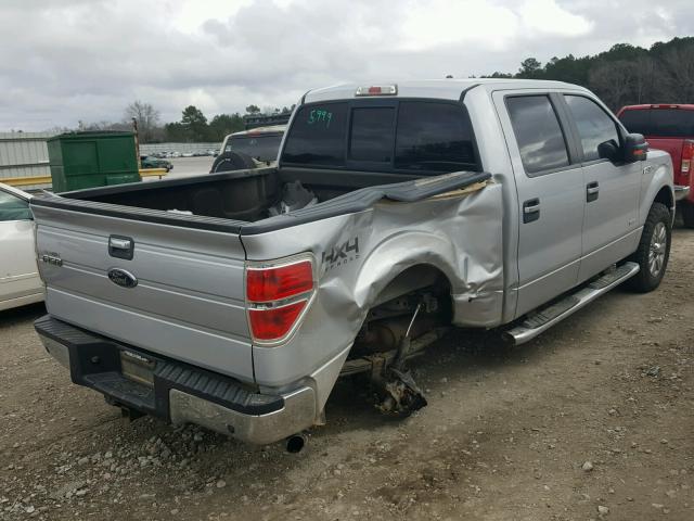 1FTFW1ET7CKD92274 - 2012 FORD F150 SUPER SILVER photo 4