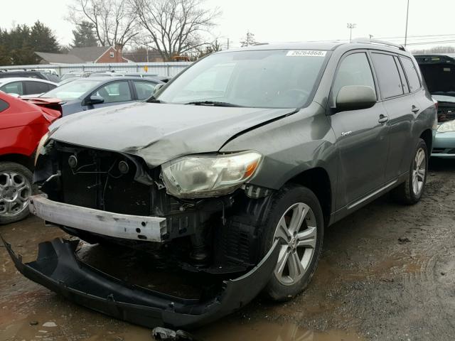 JTEDS43A582050461 - 2008 TOYOTA HIGHLANDER GRAY photo 2